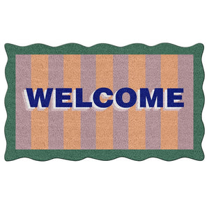 Folkulture Welcome Mat Outdoor 16x28 with anti-slip backing for safe entry.