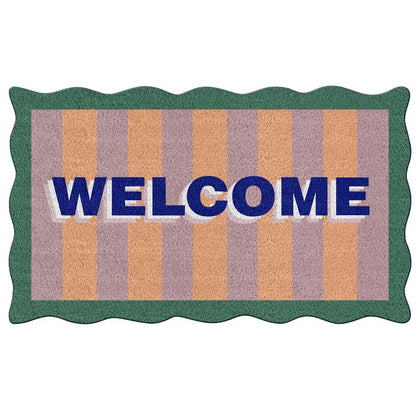 Folkulture Welcome Mat Outdoor 16x28 with anti-slip backing for safe entry.