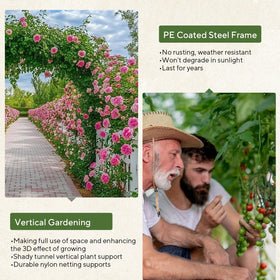 FOLLOOK raised bed trellis supports squash and other large crops