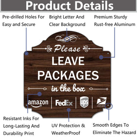Folyming woodgrain pattern aluminum sign adds curb appeal and durability.