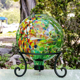 Folytiy sturdy stand suits gazing balls, birdbaths, or fairy gardens.