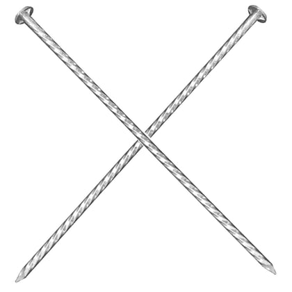 FOMMEN 40-pack 10-inch galvanized spiral stakes for secure garden edging.