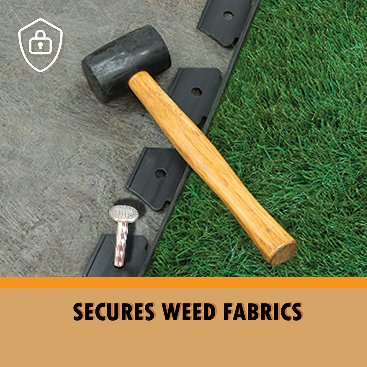 FOMMEN galvanized steel stakes resist rust for long-lasting outdoor use.
