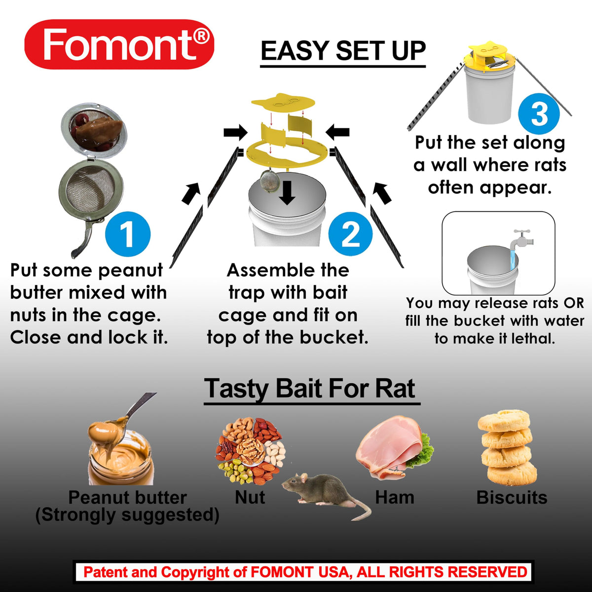 Fomont auto reset mechanism enables continuous trapping in various settings