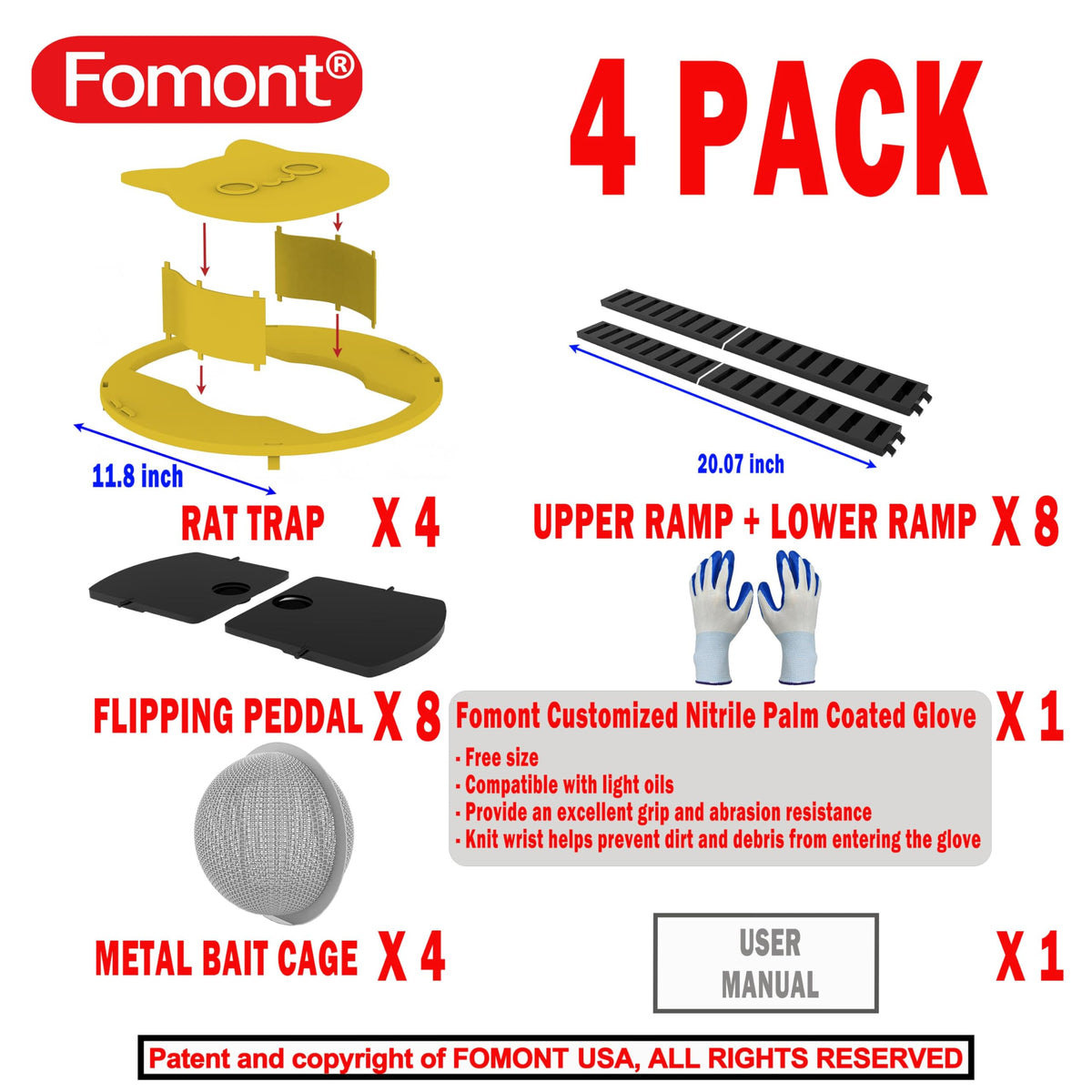 Fomont humane release mechanism supports safe release or eco-friendly disposal.