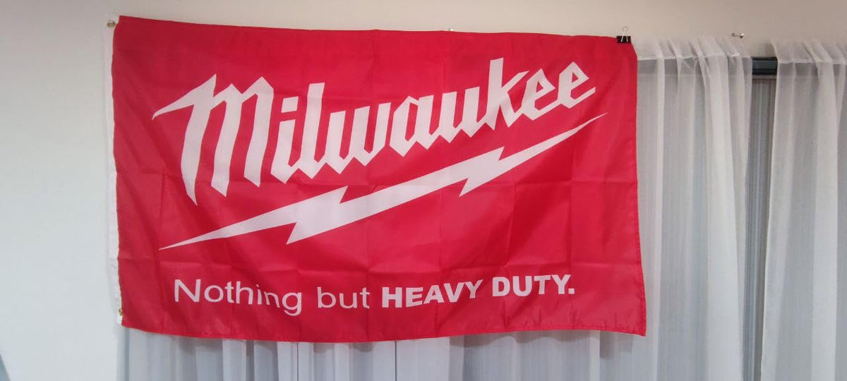 Brass grommets on Milwaukee banner for quick, secure hanging