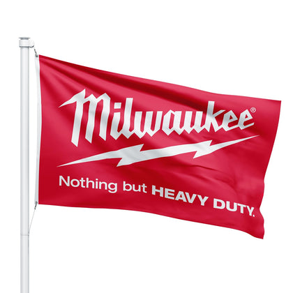 FOMSTOREG Milwaukee Tools flag banner in durable polyester for long-lasting display
