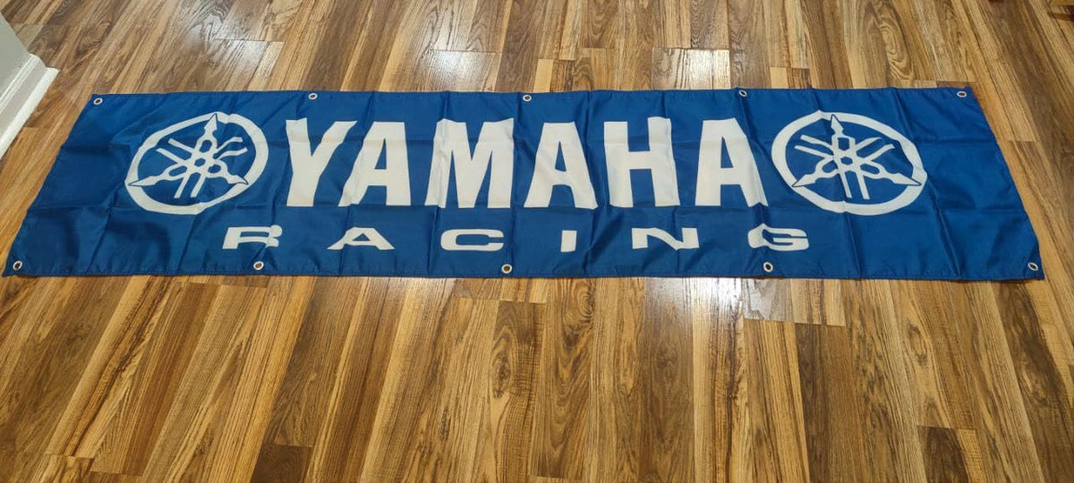 FOMSTOREG Yamaha banner flag grommets closeup for secure outdoor mounting