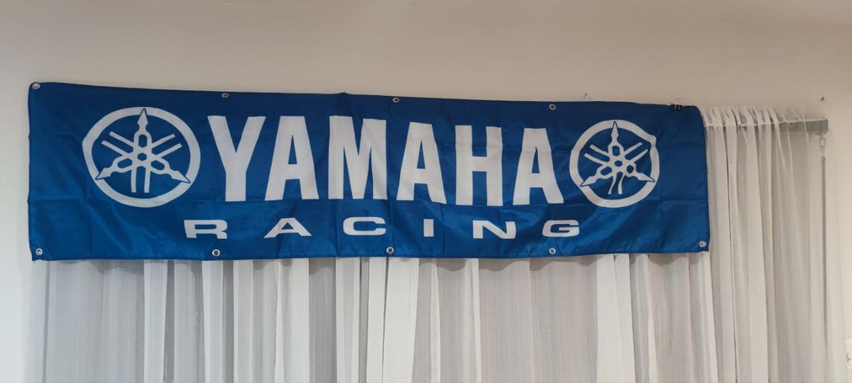 FOMSTOREG Yamaha banner flag indoor-display ideal for shop walls and events