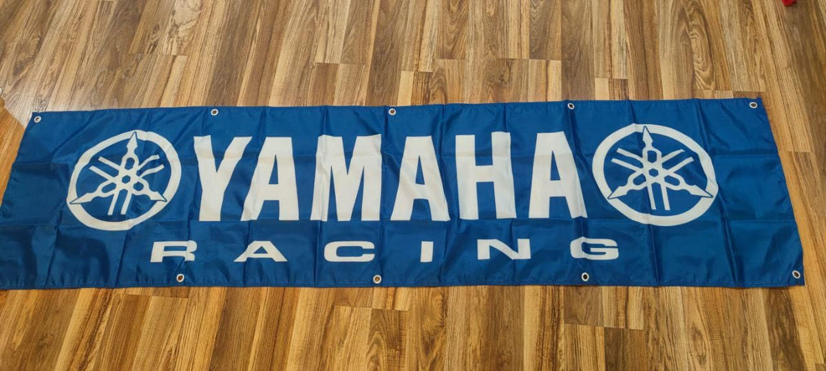 FOMSTOREG Yamaha banner flag logo graphics highlight racing aesthetics and brand spirit