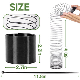 Foneso spiral guard close-up shows durable, rust-resistant metal.