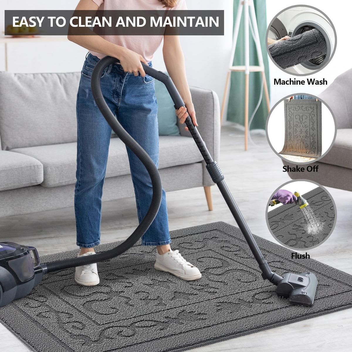 FONEYI pet-friendly door mat stands up to claws and mess