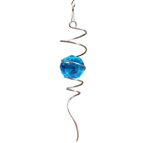 FONMY Gazing Ball with spiral tail reflects sun into rainbows