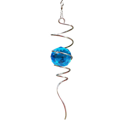 FONMY Gazing Ball with spiral tail reflects sun into rainbows