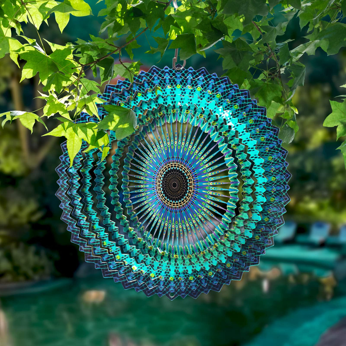 FONMY epoxy-coated wind spinner resists rust for outdoor use