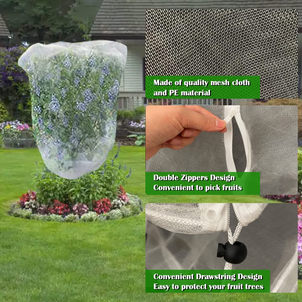 FONUNO breathable ultra-fine mesh around fruit trees maintains airflow and light exposure.