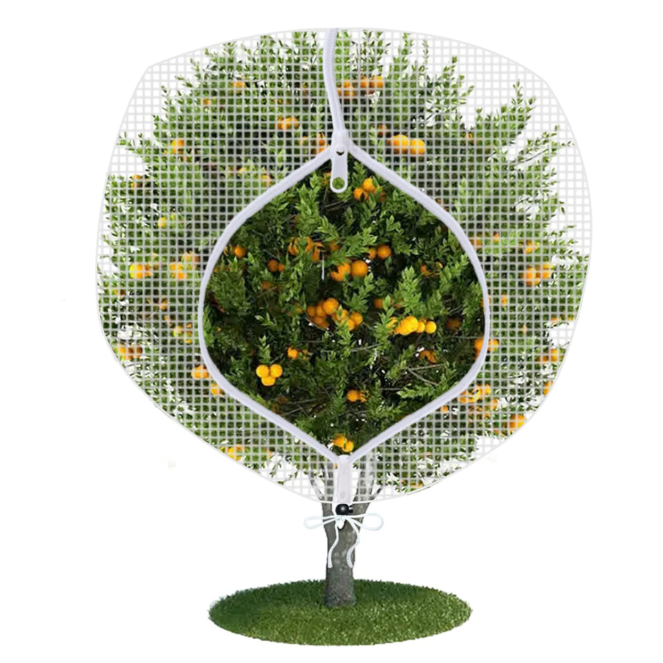 FONUNO fruit tree netting cover with zipper protects trees from birds and squirrels while vents stay open.