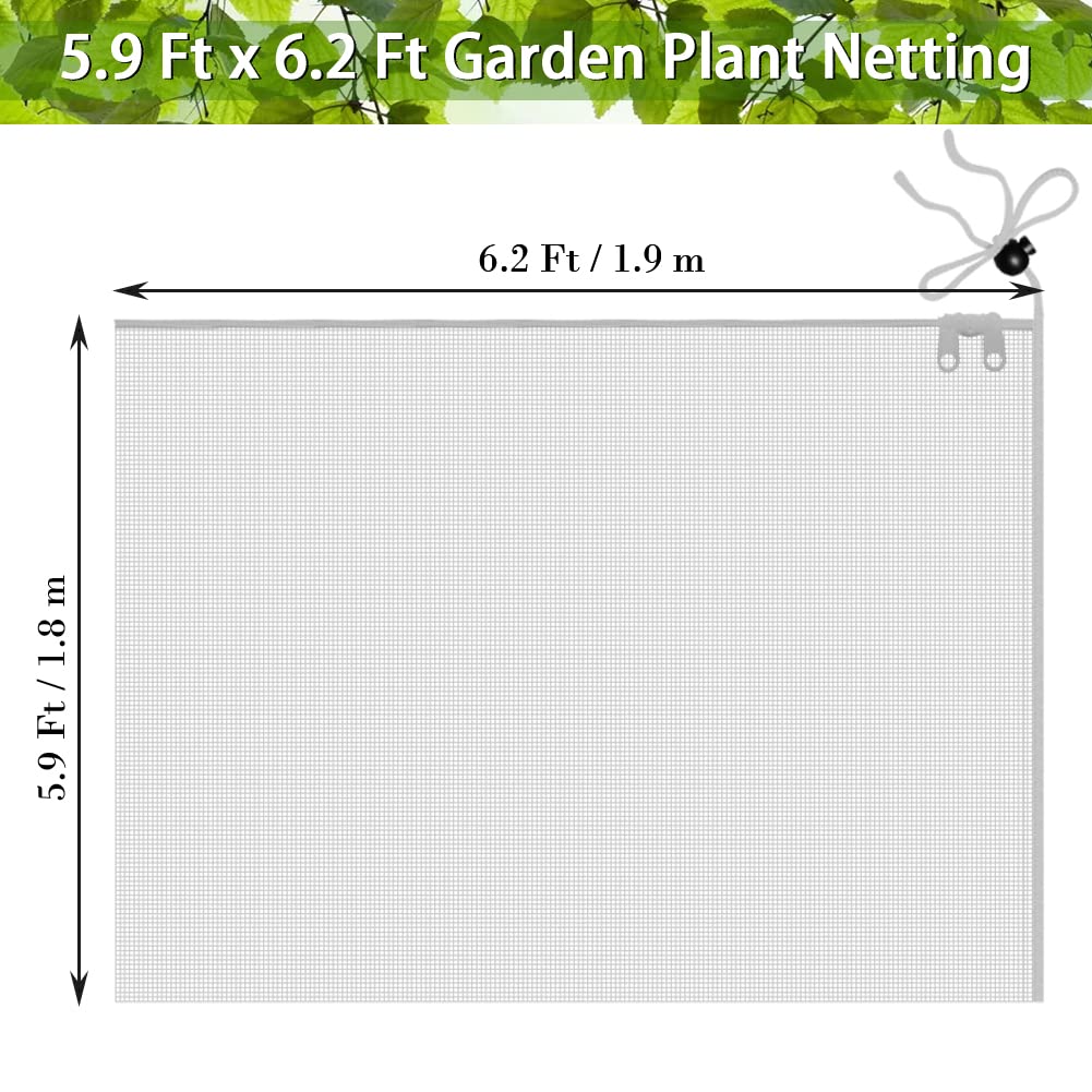 FONUNO indoor-outdoor netting adapts to garden beds and patio trees.