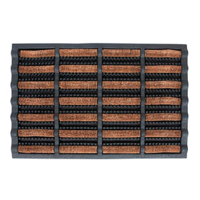 FOOTMATTERS Ninamar mud scrubber tray mat 24x16 cleans mud from shoes before entering.