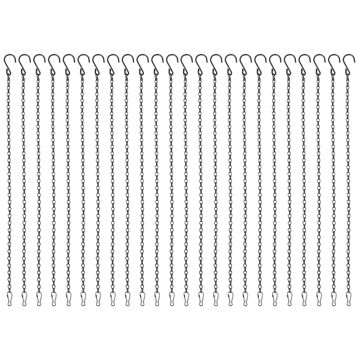 Foraineam 24-pack hanging chains 50cm for versatile garden display and easy height adjustments.