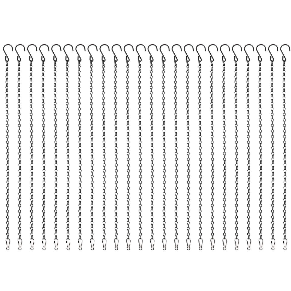 Foraineam 24-pack hanging chains 50cm for versatile garden display and easy height adjustments.