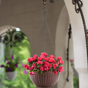 Foraineam coffee-brown-planter adds warm tones to any decor.