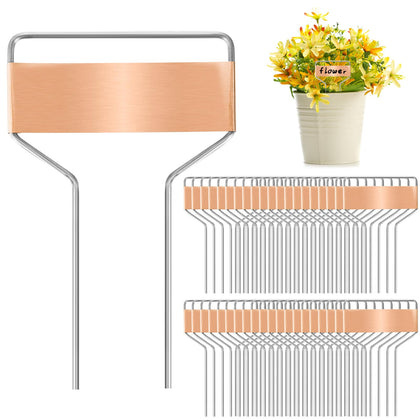 Foraineam copper plant label stake 4inch for organized garden labeling