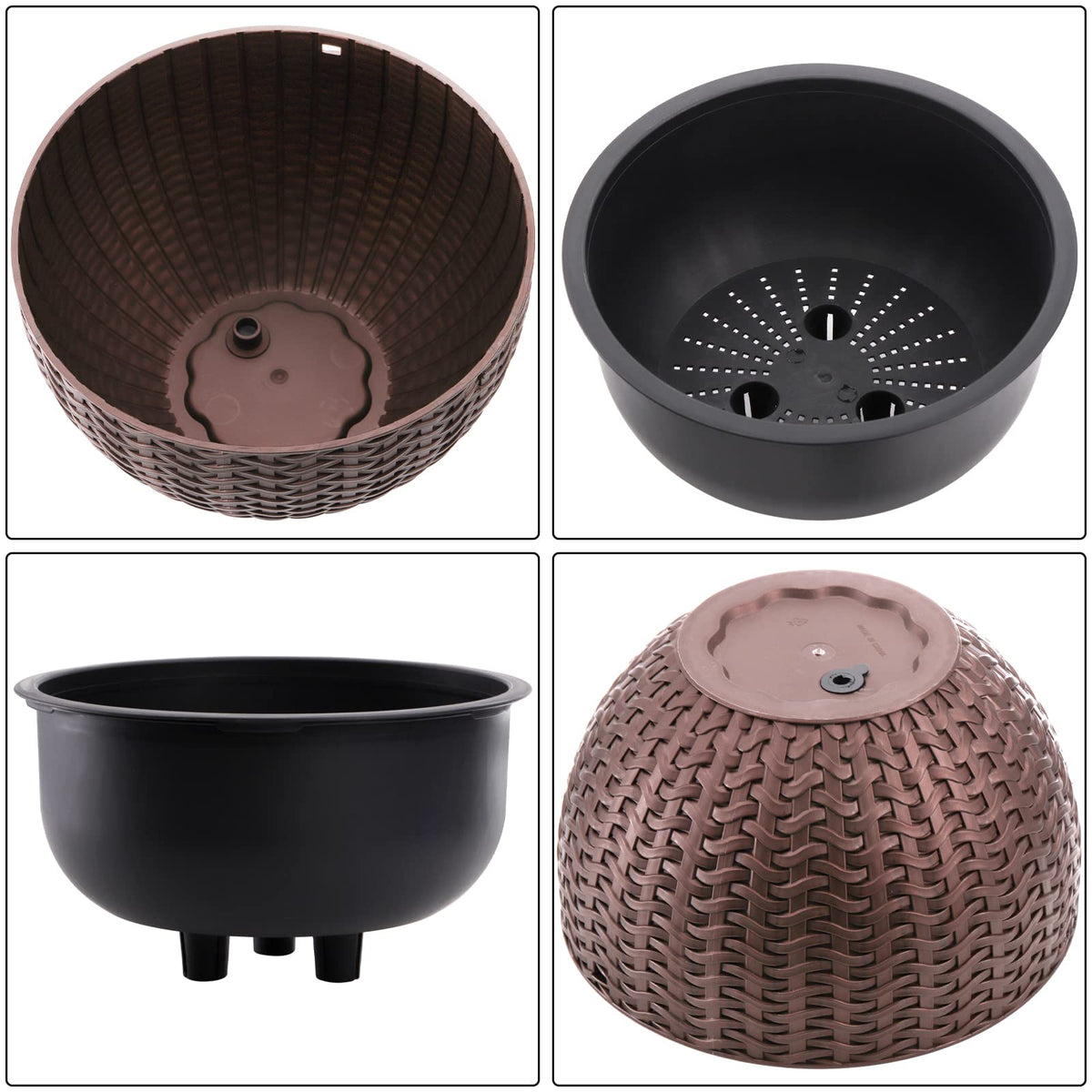 Foraineam inner-pot netting-drainer keeps roots healthy by draining excess moisture.