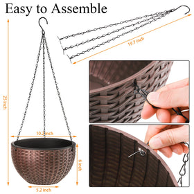Foraineam outer-woven-basket with natural style and durable polypropylene construction.