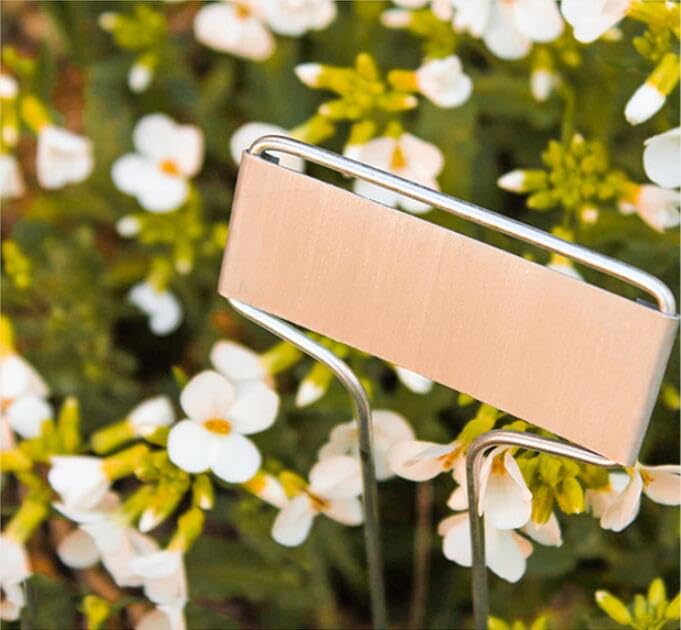 Reusable metal signs support sustainable gardening across seasons