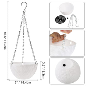 Foraineam triple-chain hanger provides secure support for hanging planters.