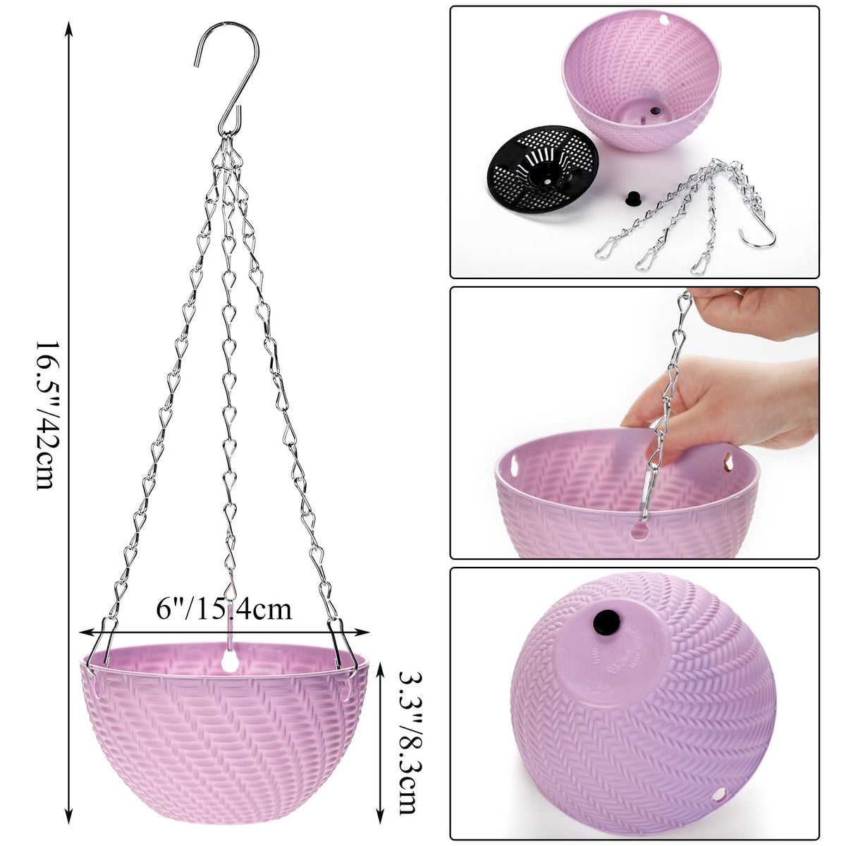 Foraineam triple-chain hanger provides sturdy support for hanging display