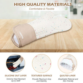 FORATER waterproof, non-slip gloves ensure a secure grip on slippery bakeware.