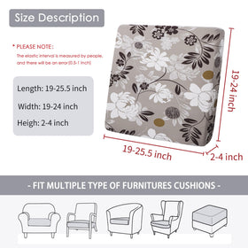 FORCHEER floral print cover is easy to install on outdoor furniture cushions.