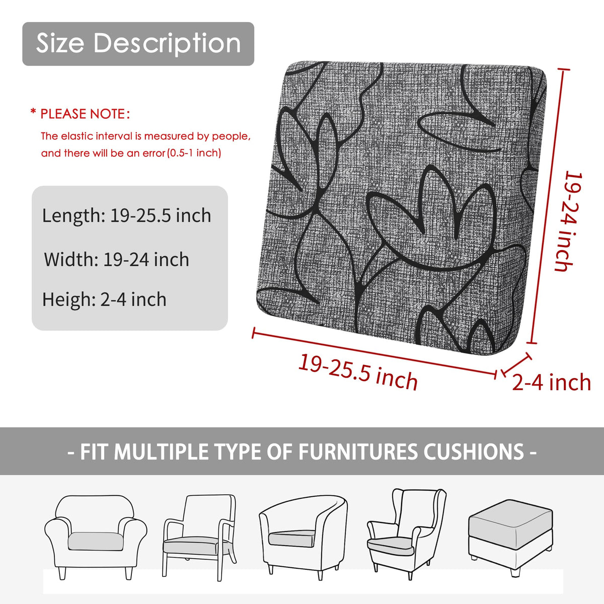 FORCHEER floral printed cushion cover adds color to patio and living space