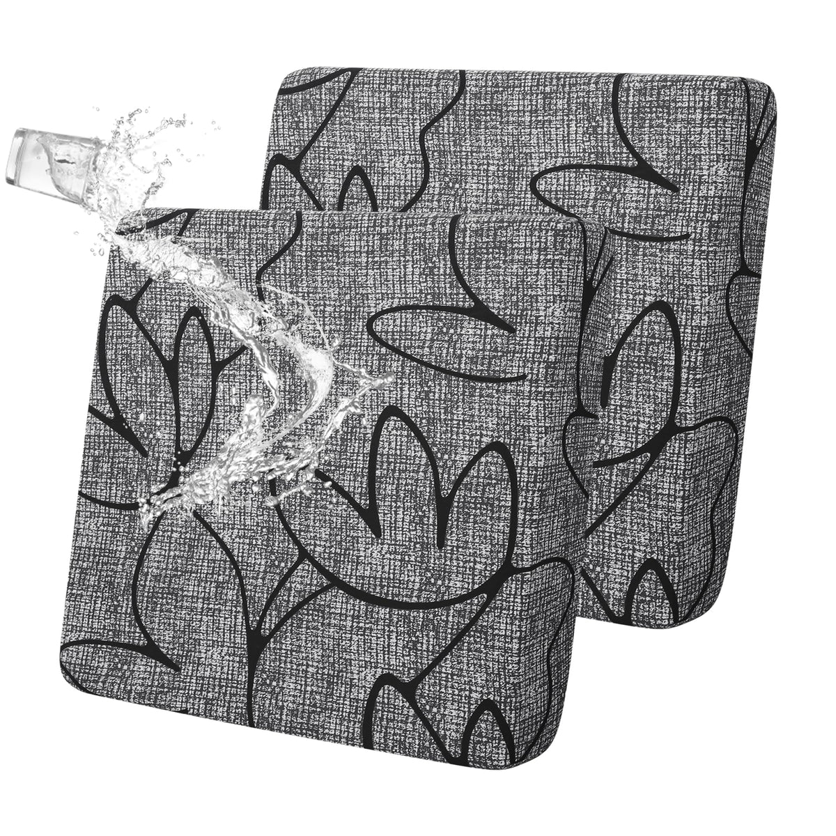 FORCHEER waterproof patio cushion cover with floral print protects outdoor cushions from rain