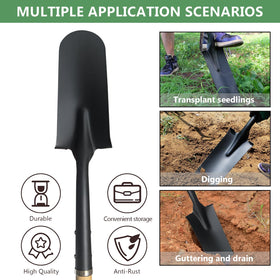 FORCOLID rust-resistant coating protects the shovel head outdoors.