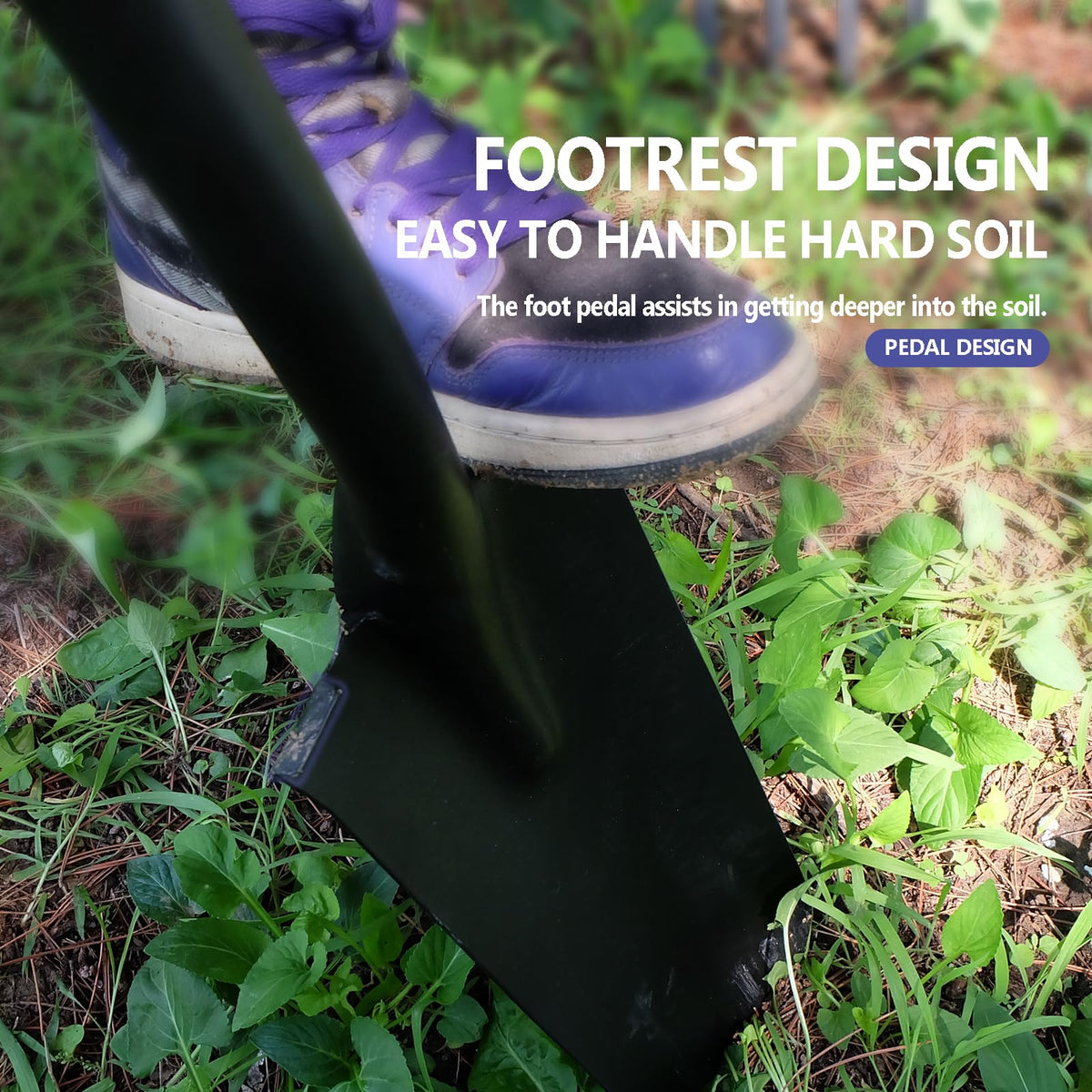 FORCOLID wooden rod grip ensures secure hold during use.