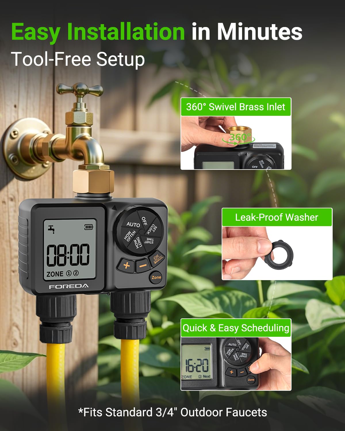 FOREDA large LCD display and child lock simplify secure operation.