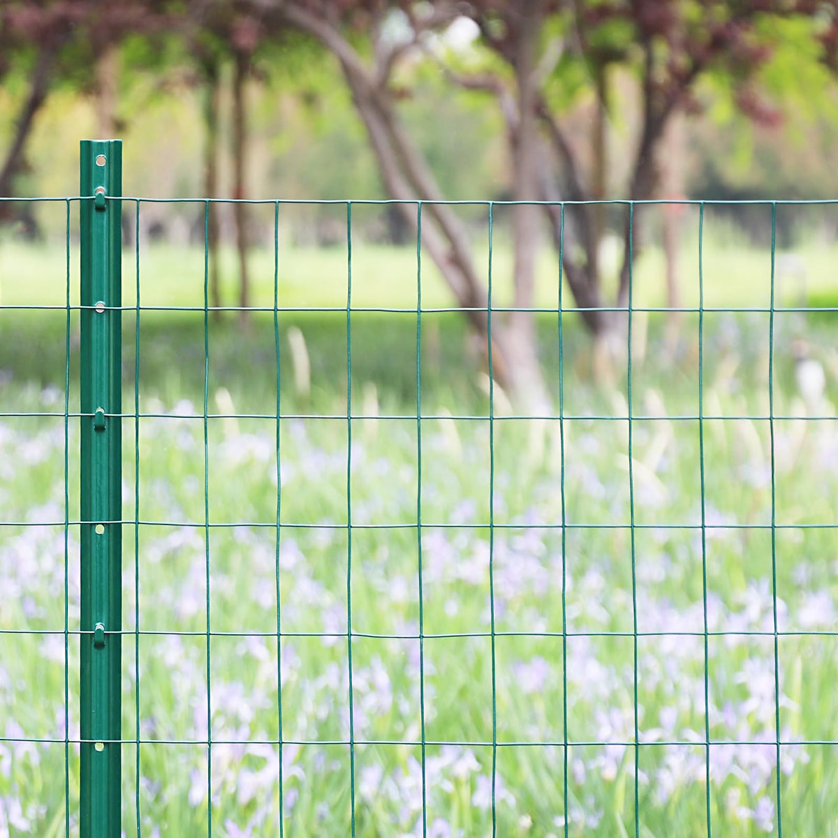 FOREHOGAR 48-inch by 50-foot fence with 2x3 inch mesh provides sturdy garden protection.