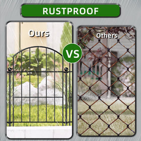 FOREHOGAR arched design fence emphasizes sturdiness in outdoor spaces.