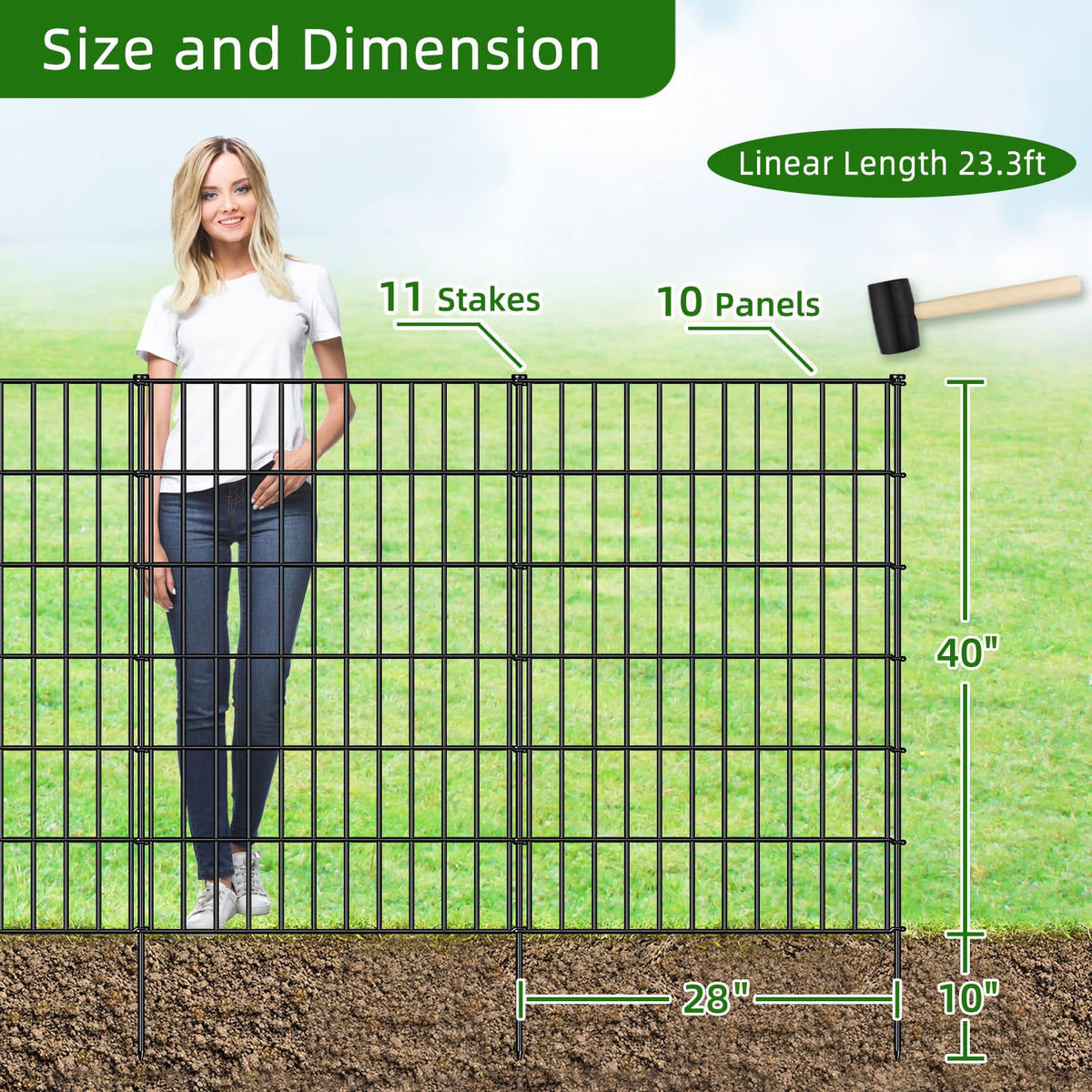 FOREHOGAR black garden fence assembly view