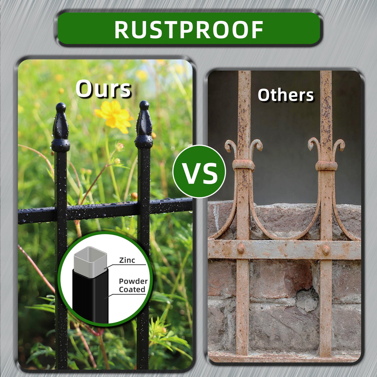 FOREHOGAR black powder coated finish adds decorative charm and rust resistance.