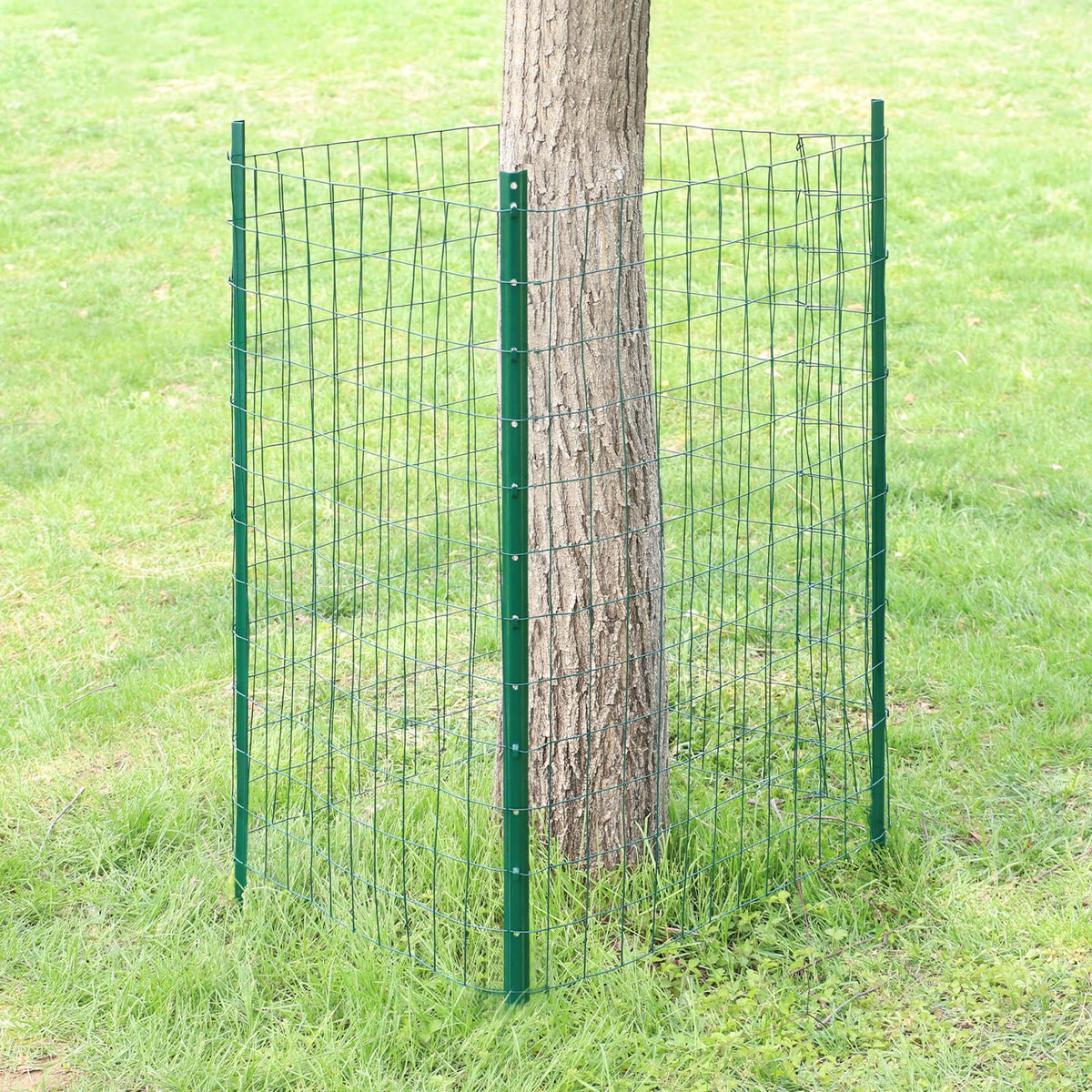 FOREHOGAR deer and rabbit barrier helps protect crops.