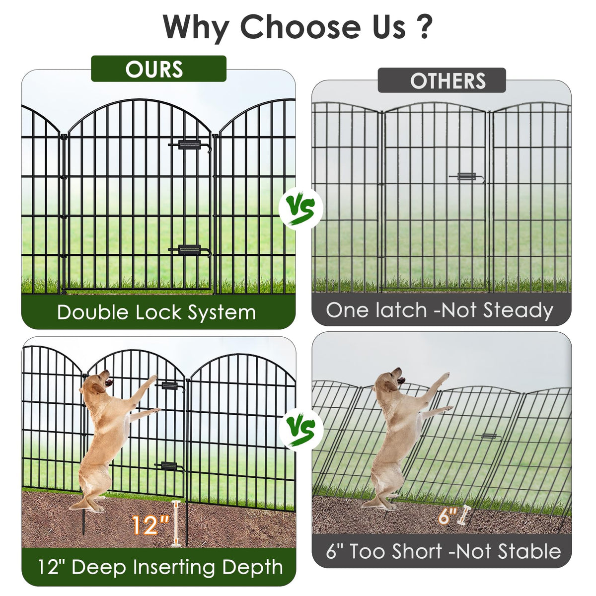 FOREHOGAR expandable border system lets you extend fencing as your yard grows.