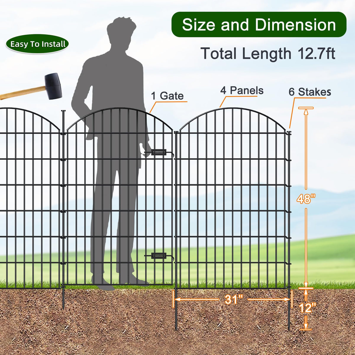 FOREHOGAR stakes 10mm diameter anchor panels for a stable border