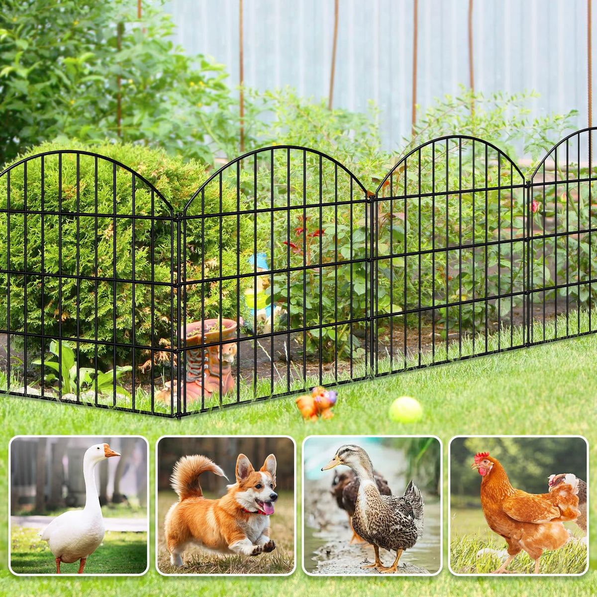 FOREHOGAR flexible enclosure links panels for customized plant-bed protection.