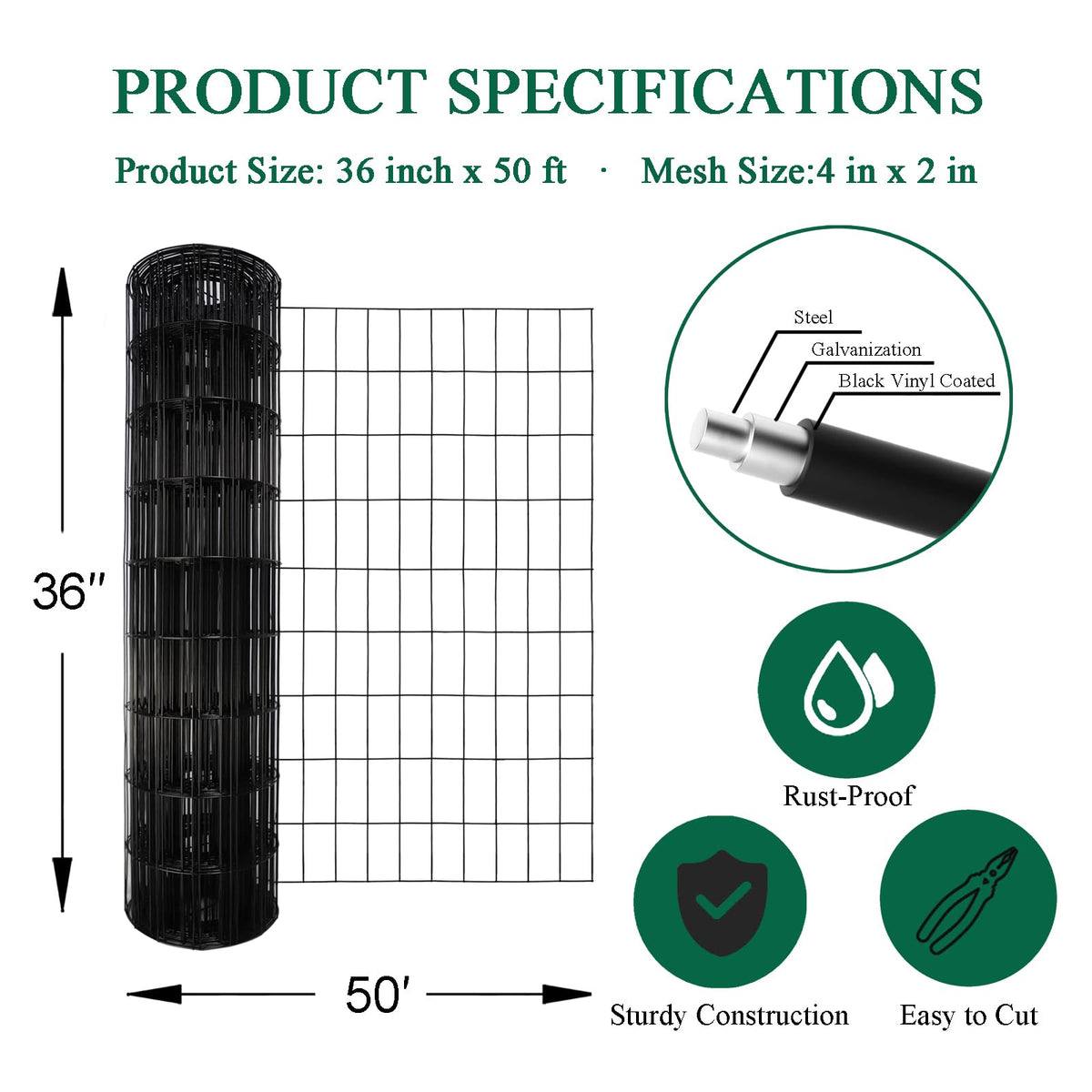 FOREHOGAR garden border fence roll stored for easy transport.