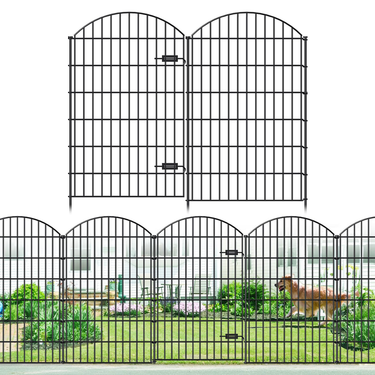 FOREHOGAR garden fence gate provides sturdy 48-inch height for pet containment
