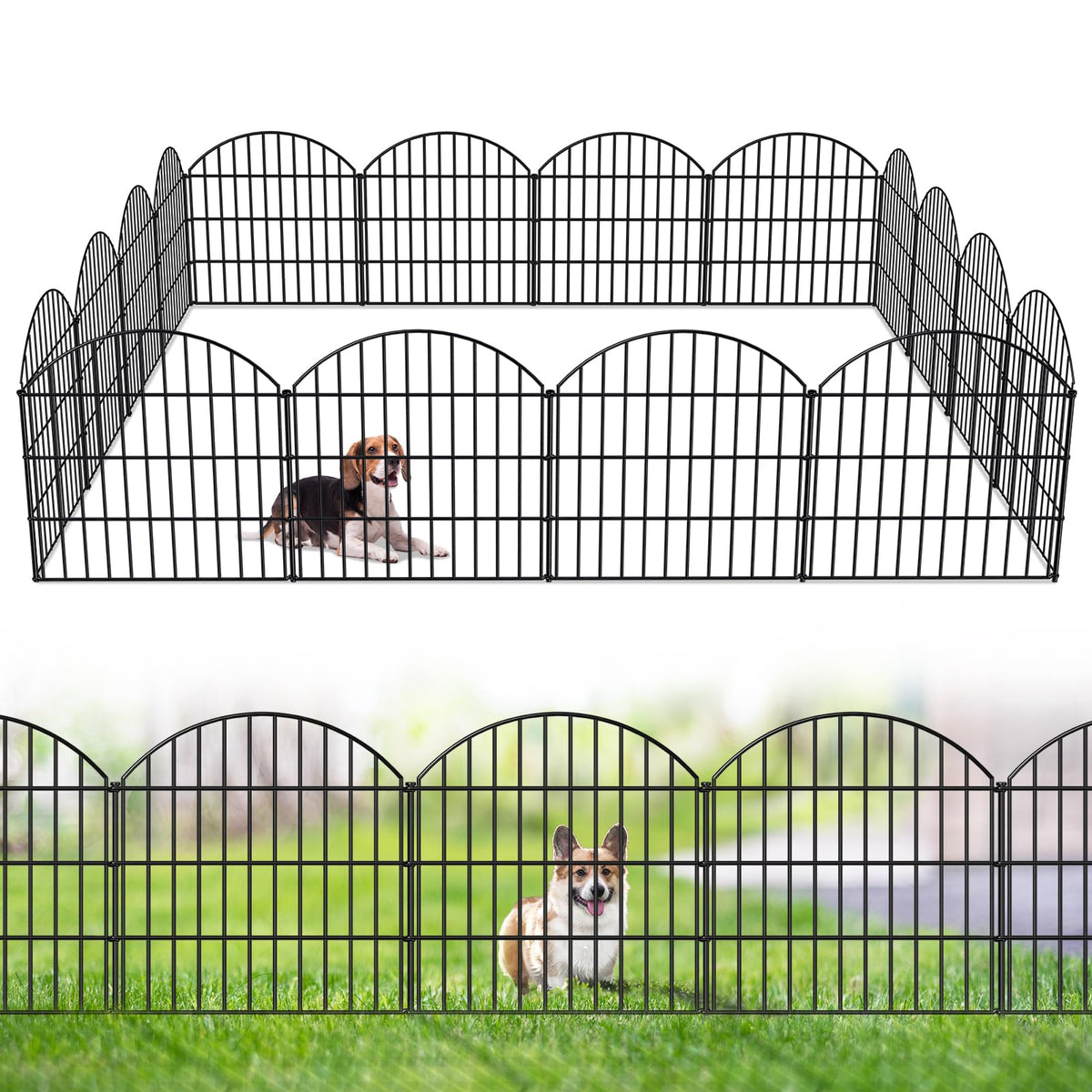 FOREHOGAR panel 28in fence provides a durable garden boundary.